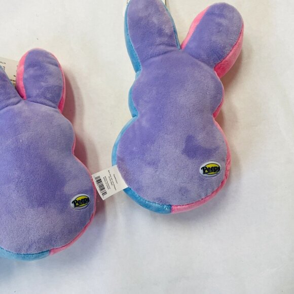 Peep Bunny Plush Stuffed Animal Peeps Rainbow 9 in- Pink Purple Blue (3 Pack) - Picture 6 of 8